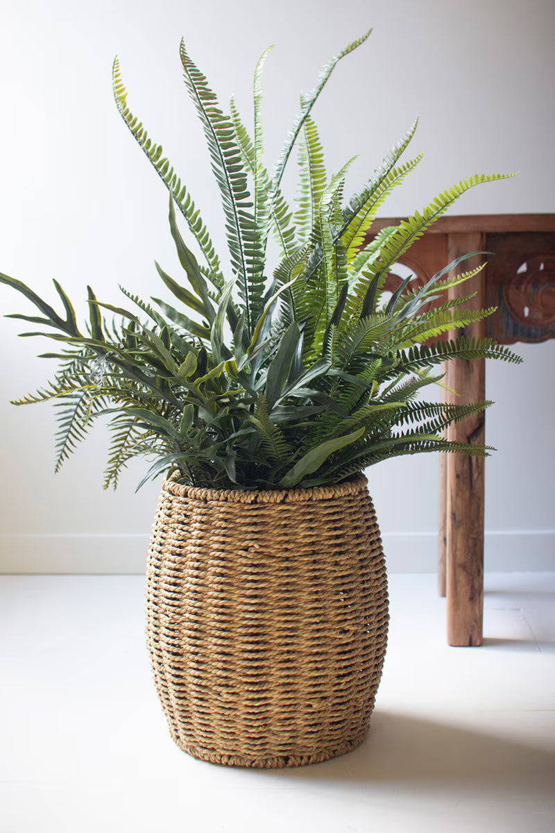 Woven Vine Poof Stool