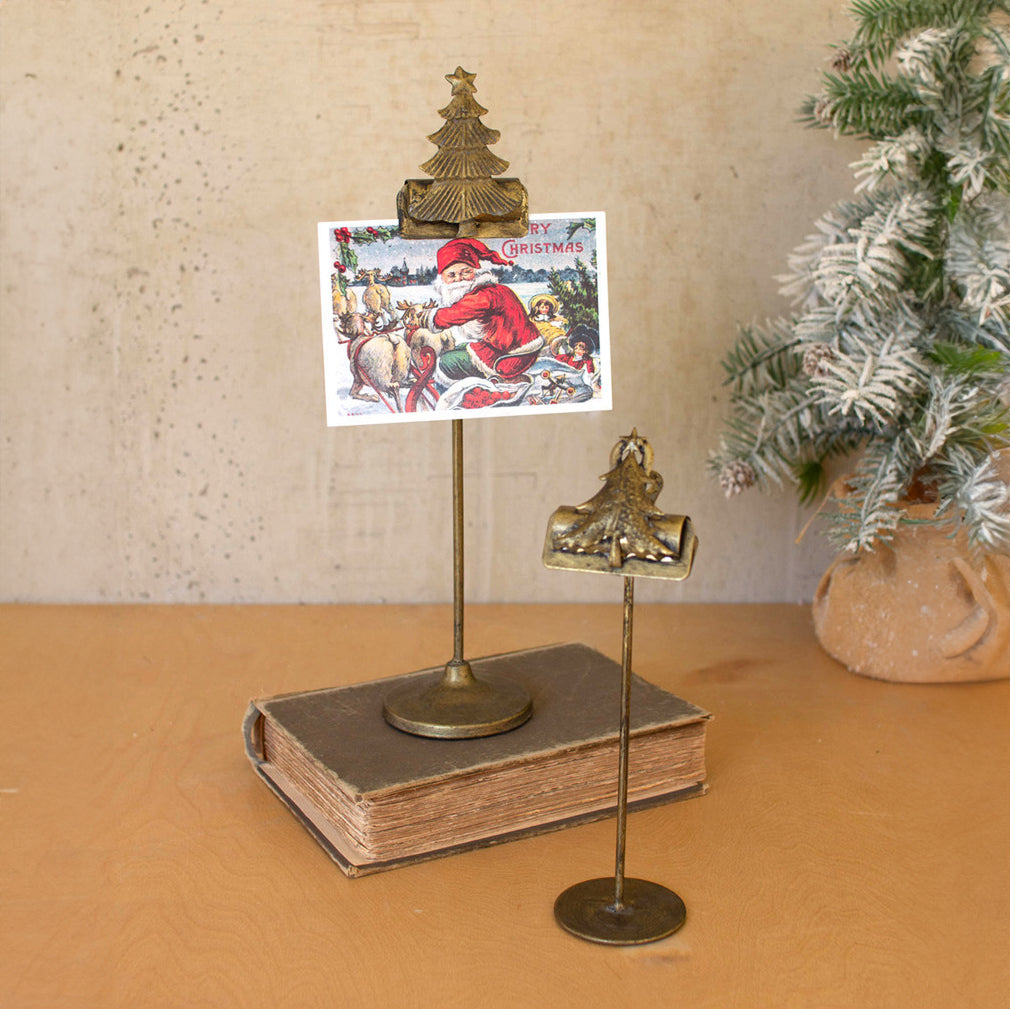 Christmas Tree Card Clips on Stands