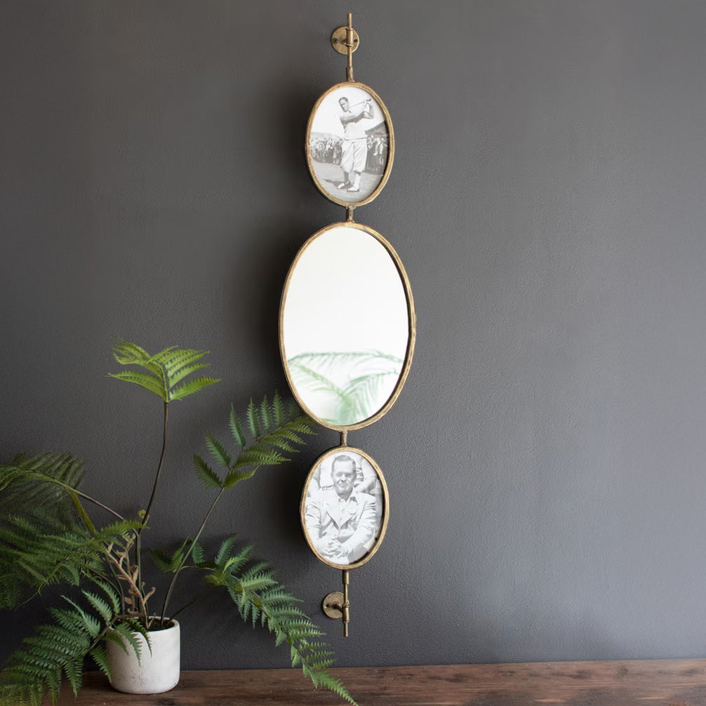 2902 Frame Antique Gold Rotating Wall Mirror and Photo Frames – MStreetDecor