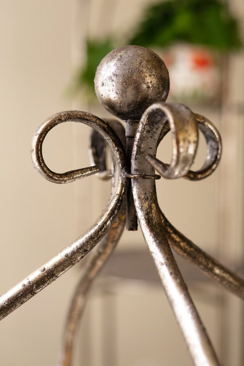 Tiered Round Rustic Iron Shelf, Two sizes