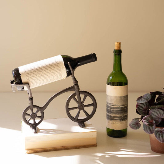 Cast Iron Bicycle Wine Bottle Holder