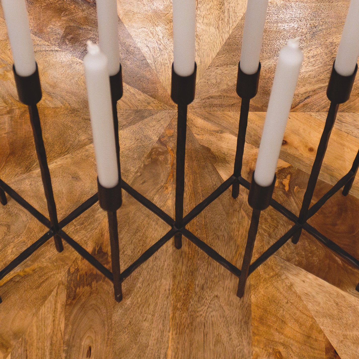 Forged Iron Taper Candelabra