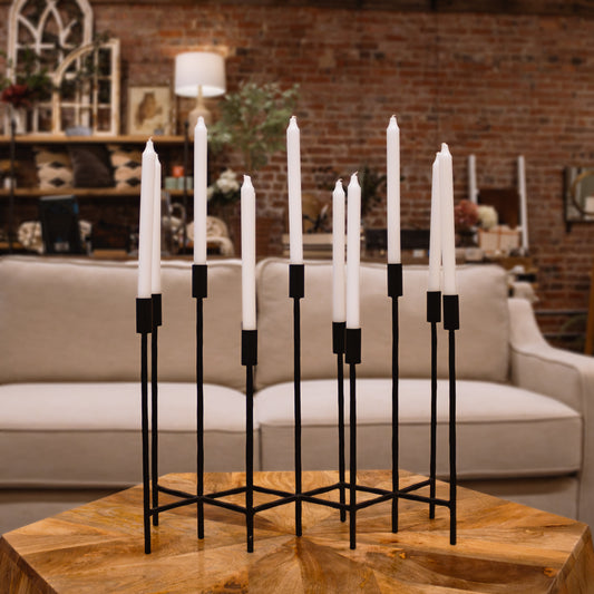 Forged Iron Taper Candelabra