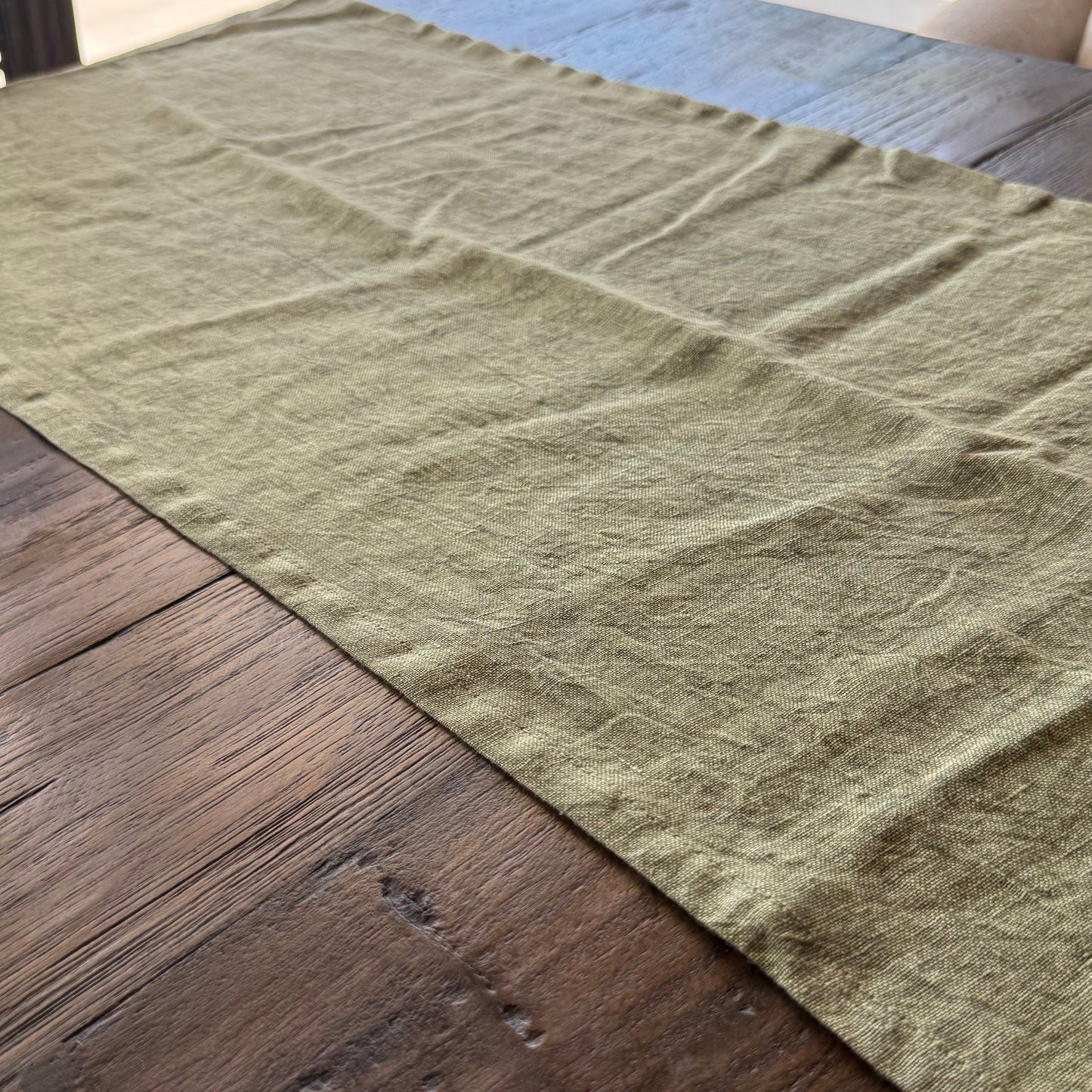 Stonewashed Linen Table Runner
