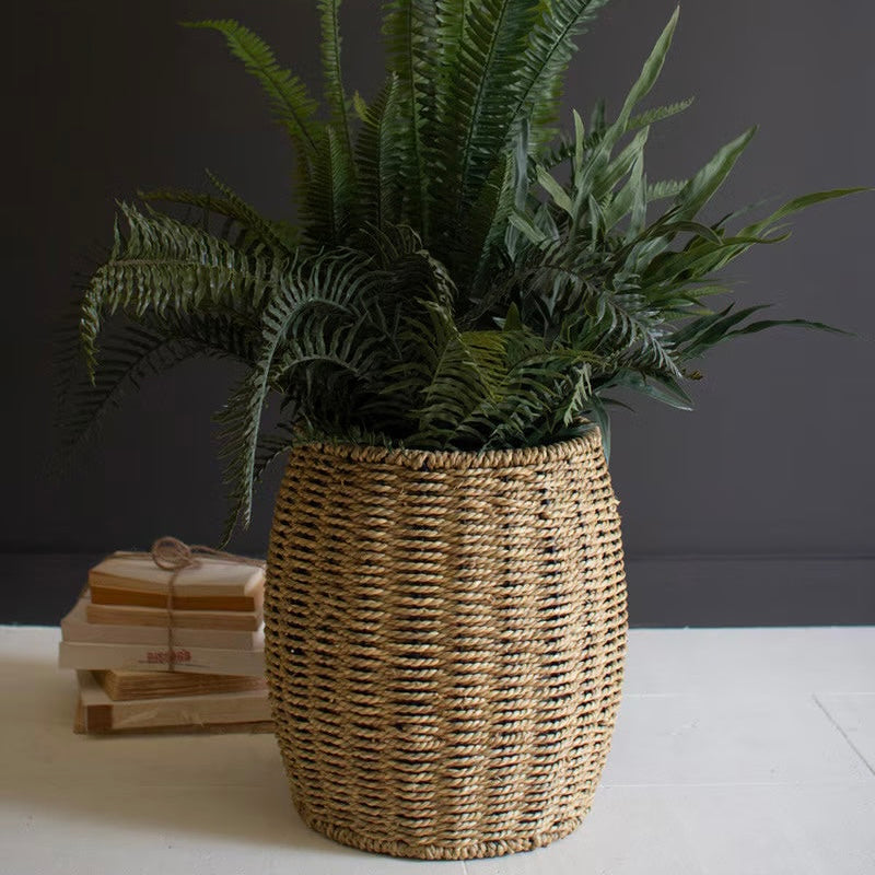 Woven Vine Poof Stool