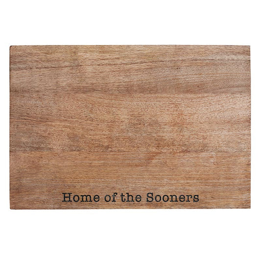 "Home of the Sooners" Cutting Board