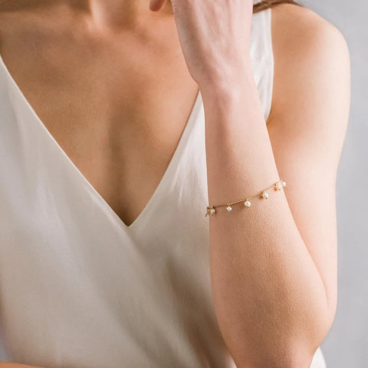 Dot Pearl Gold Bracelet