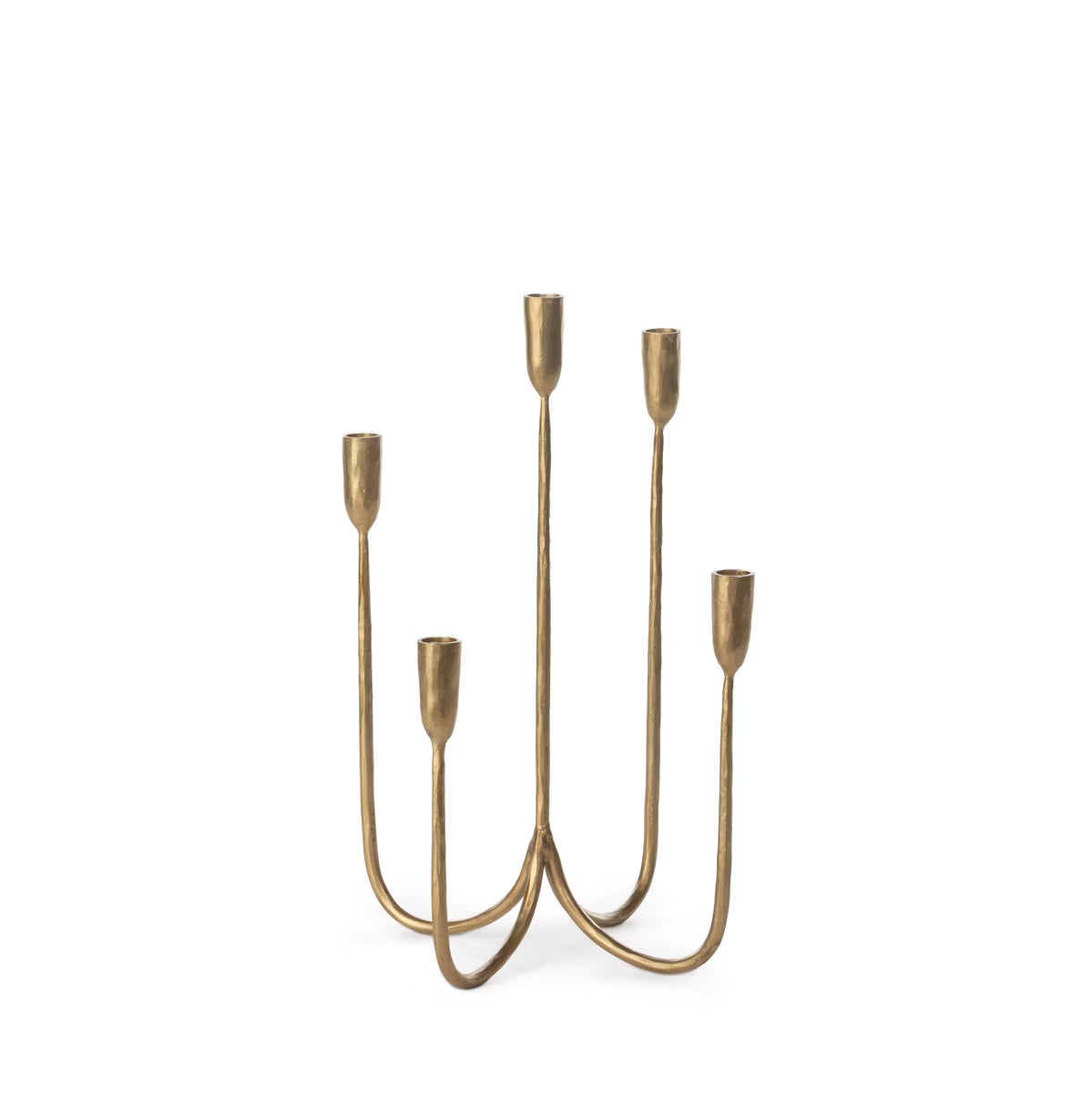 Five Candle Brass Candelabra