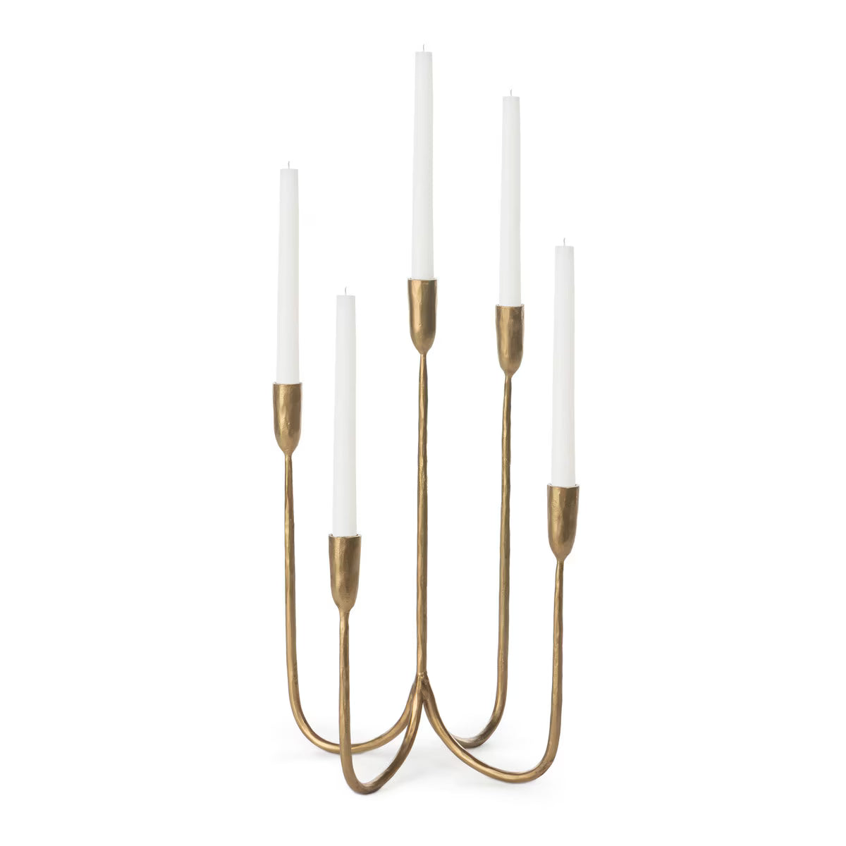 Five Candle Brass Candelabra