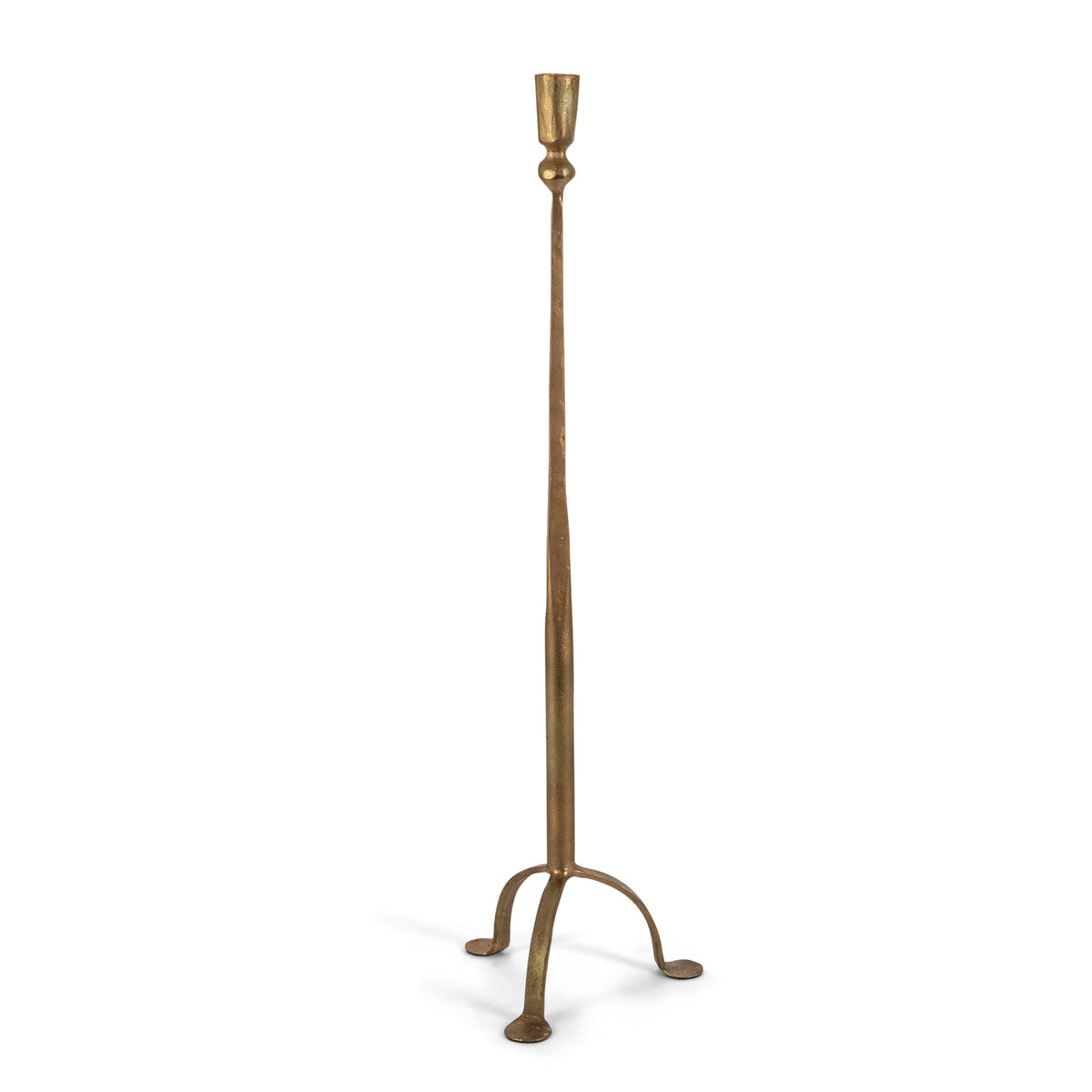 Antiqued Gold Iron Candlestick