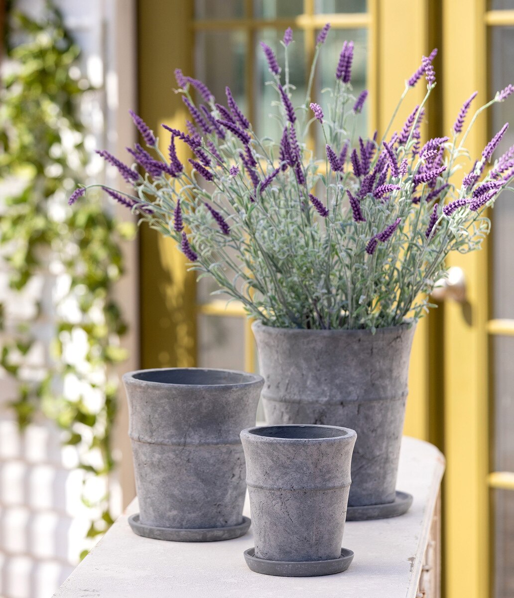 Meyer Cement Garden Pot w/ Tray