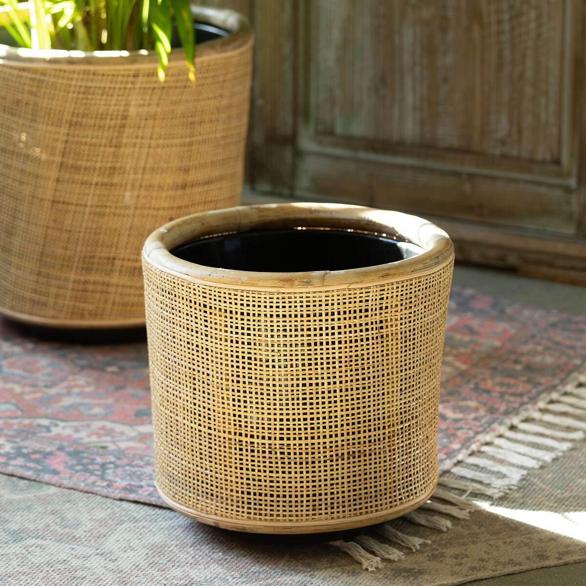 Woven Rattan Plant Basket