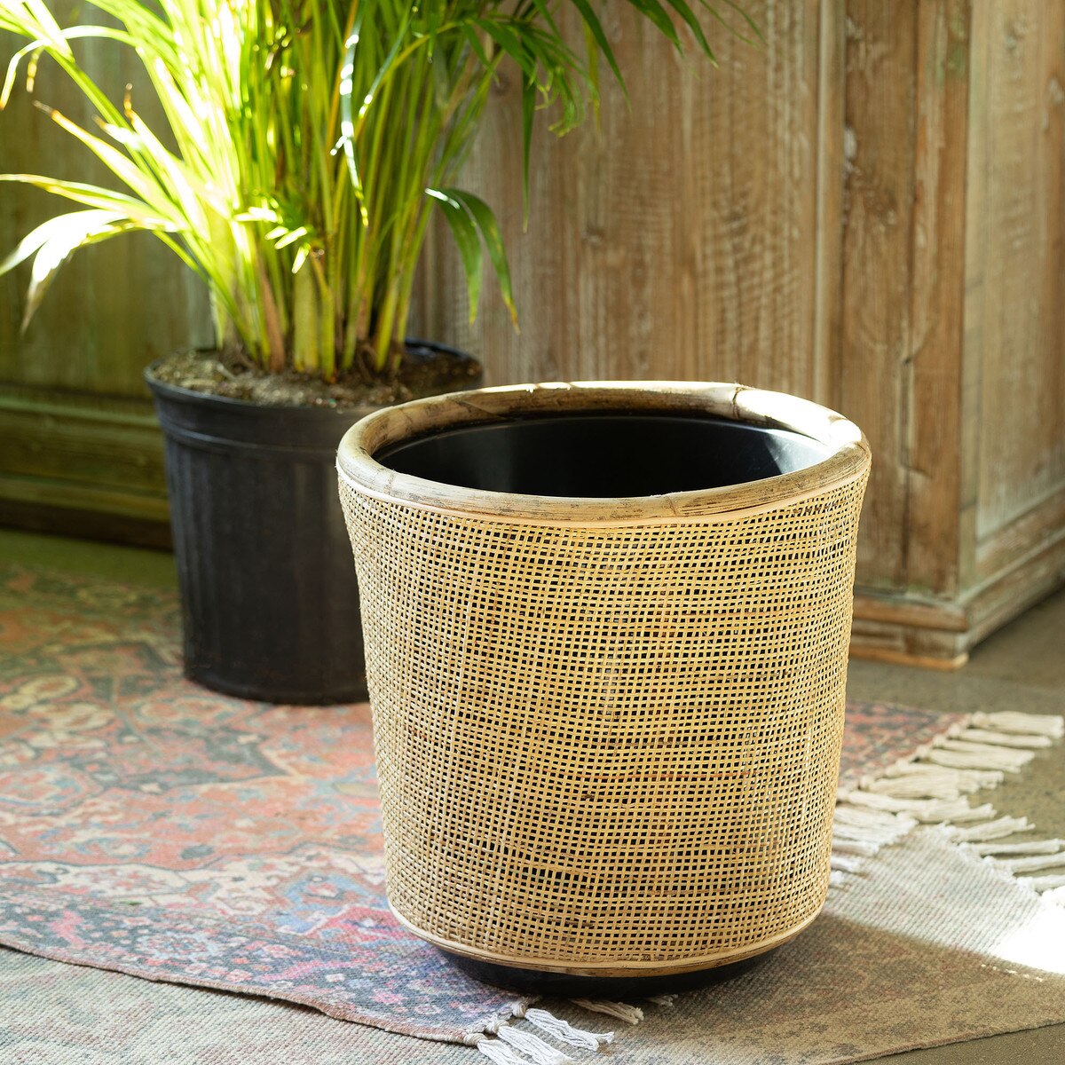 Woven Rattan Plant Basket