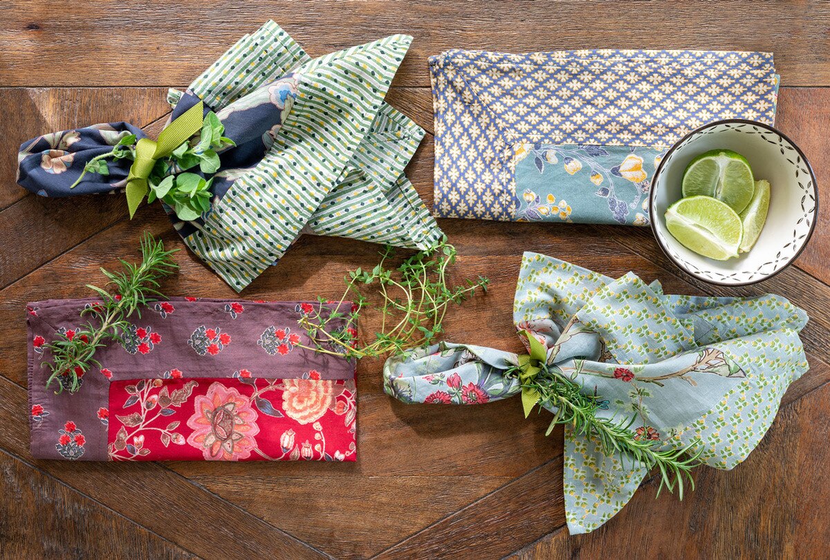 Cotton Voile Napkin, Malamar Teal