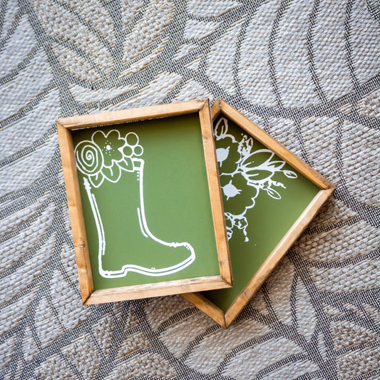 Green Framed Artwork