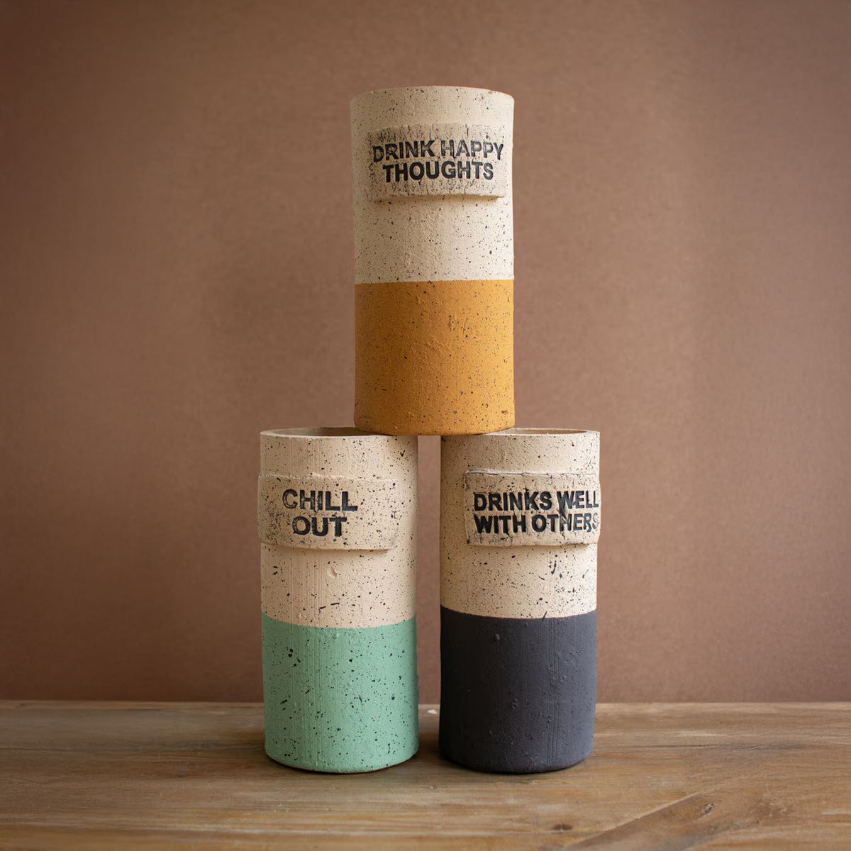 Terracotta Wine Cooler with Cute Sayings