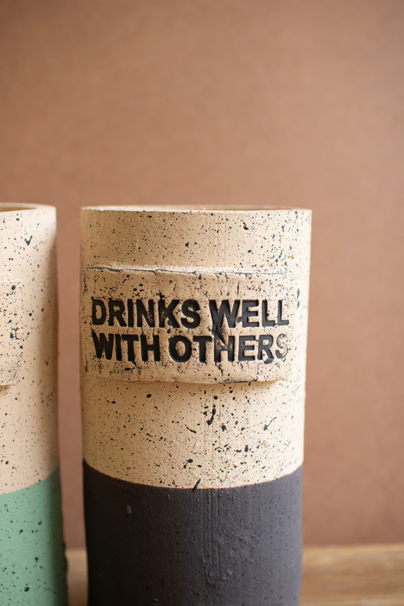 Terracotta Wine Cooler with Cute Sayings