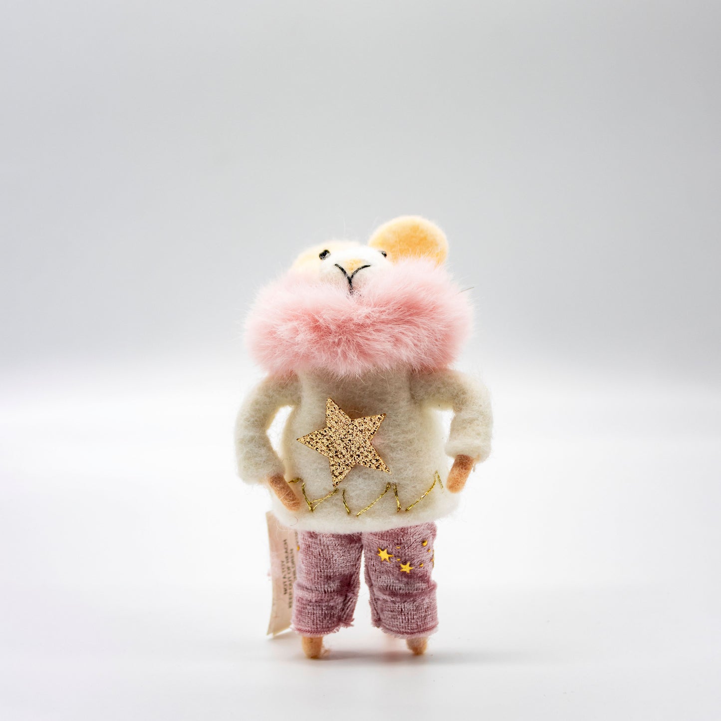 Wool Felt Mice Ornaments in Winter Clothes