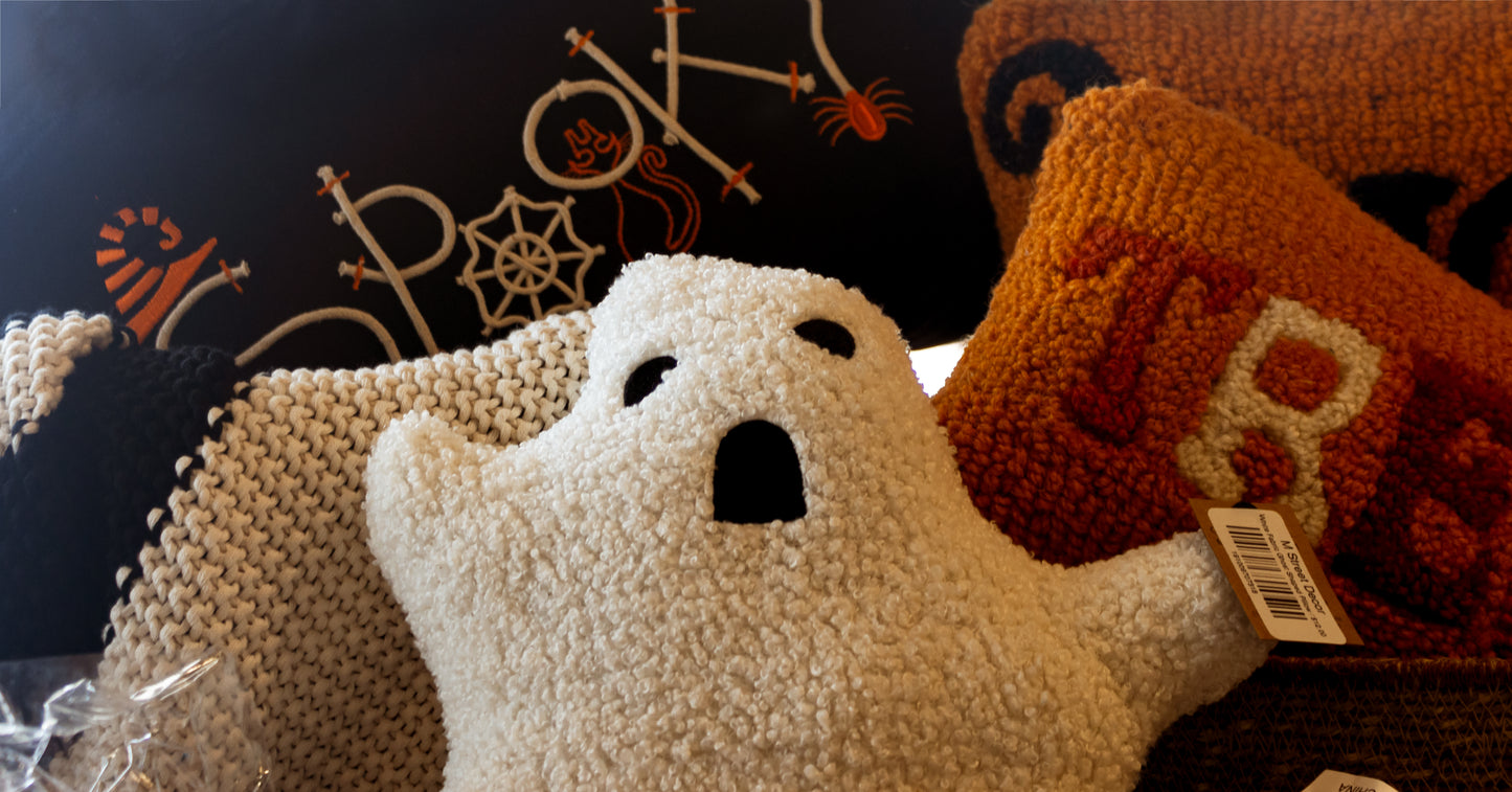 White Ghost Shaped Pillow