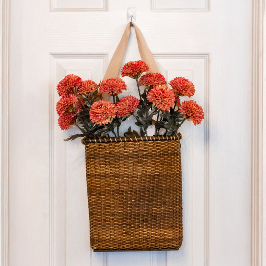 Rattan Messenger Basket with Twill Handle