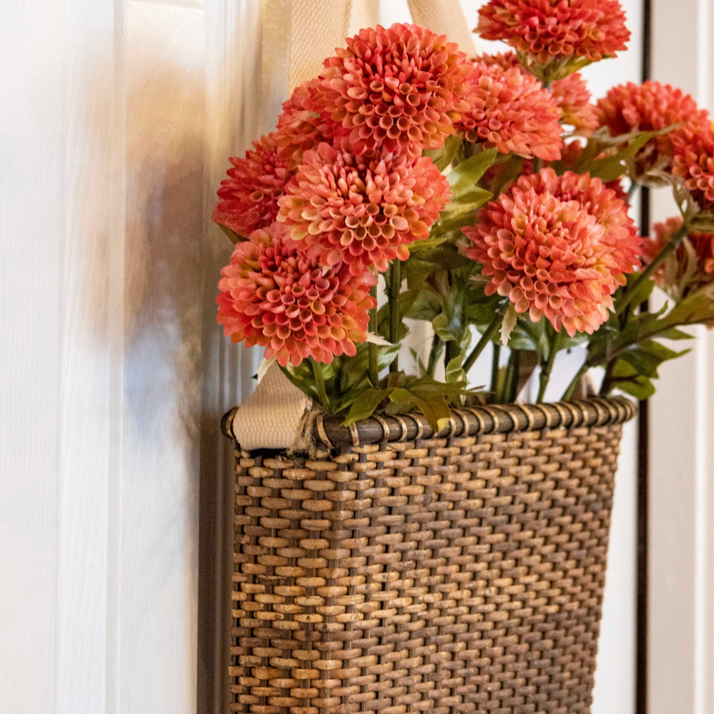 Rattan Messenger Basket with Twill Handle