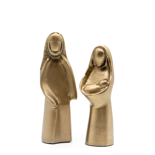Two Piece Cast Aluminum Holy Family