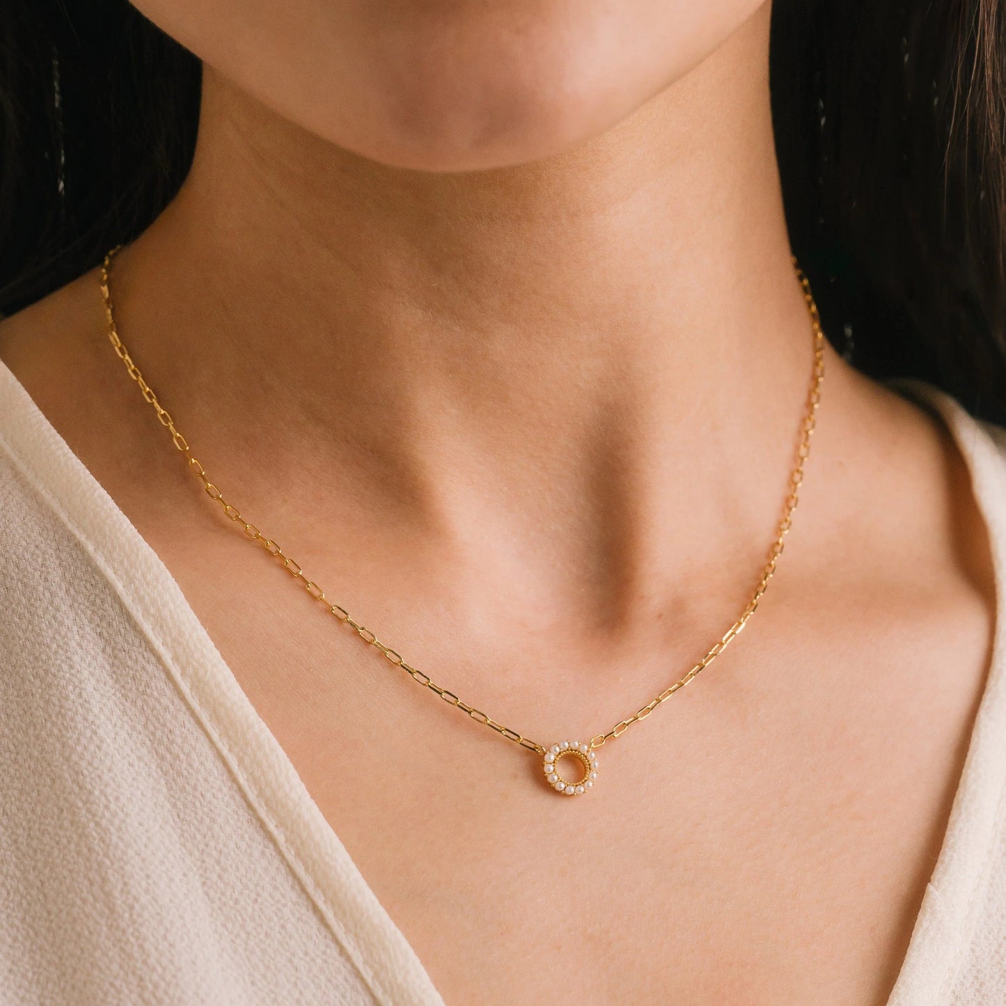 Kismet Gold Pearl Necklace