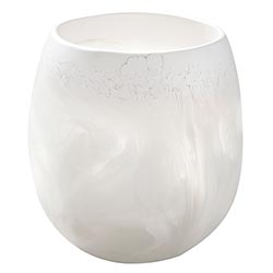 White Resin Stemless Wine Glass