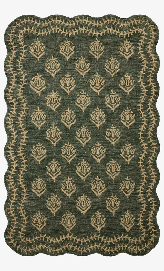 Lisette Forest Green Area Rug by Loloi