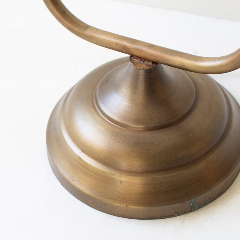 Antique Gold Double Floor Lamp with Metal Shades