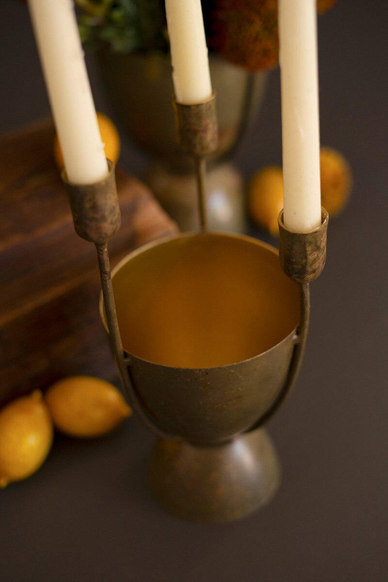 Taper Candelabra with Planter