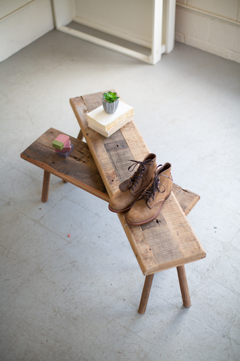 Recycled Wood Accent Benches