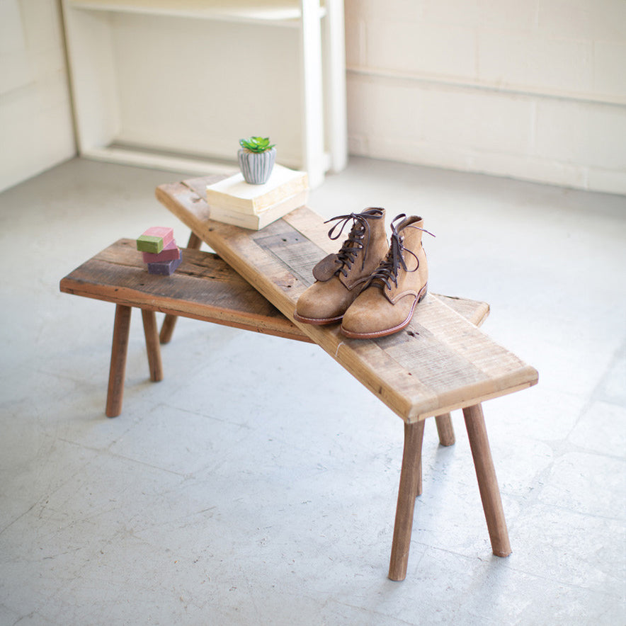 Recycled Wood Accent Benches