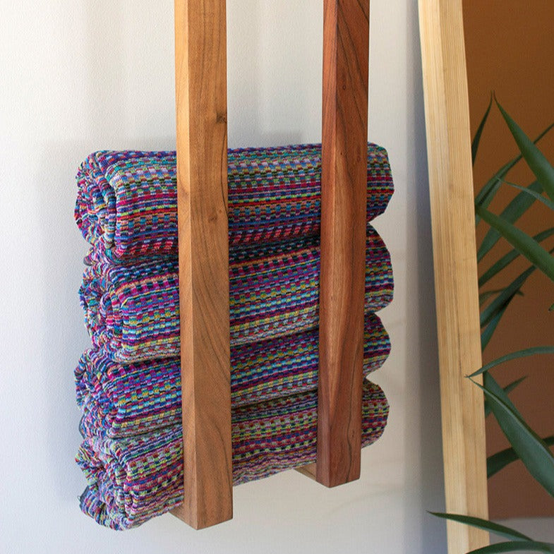 Wooden Wall Towel Rack