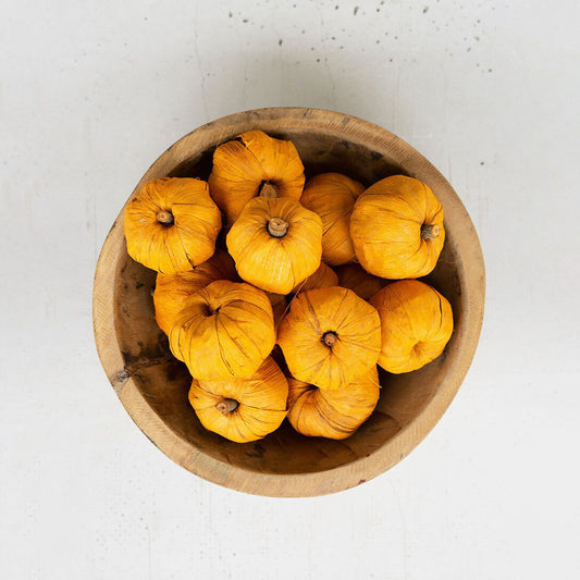 Dried Miniature Faux Pumpkins - Orange