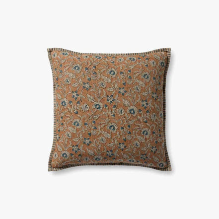 Square Linen Peach / Multi Pillow
