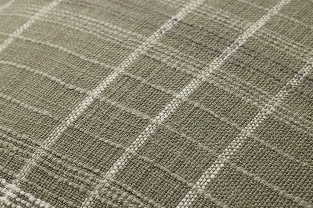 Avalon Olive Plaid Square Flange Pillow by Loloi