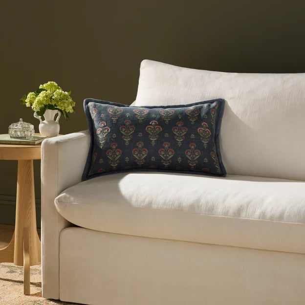 Marigold Blue Multi Flange Lumbar Pillow by Loloi