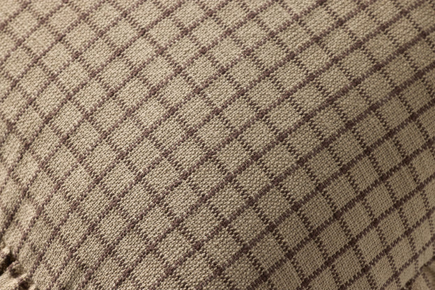 Dinah Mushroom Brown Ruffle Edge Pillow