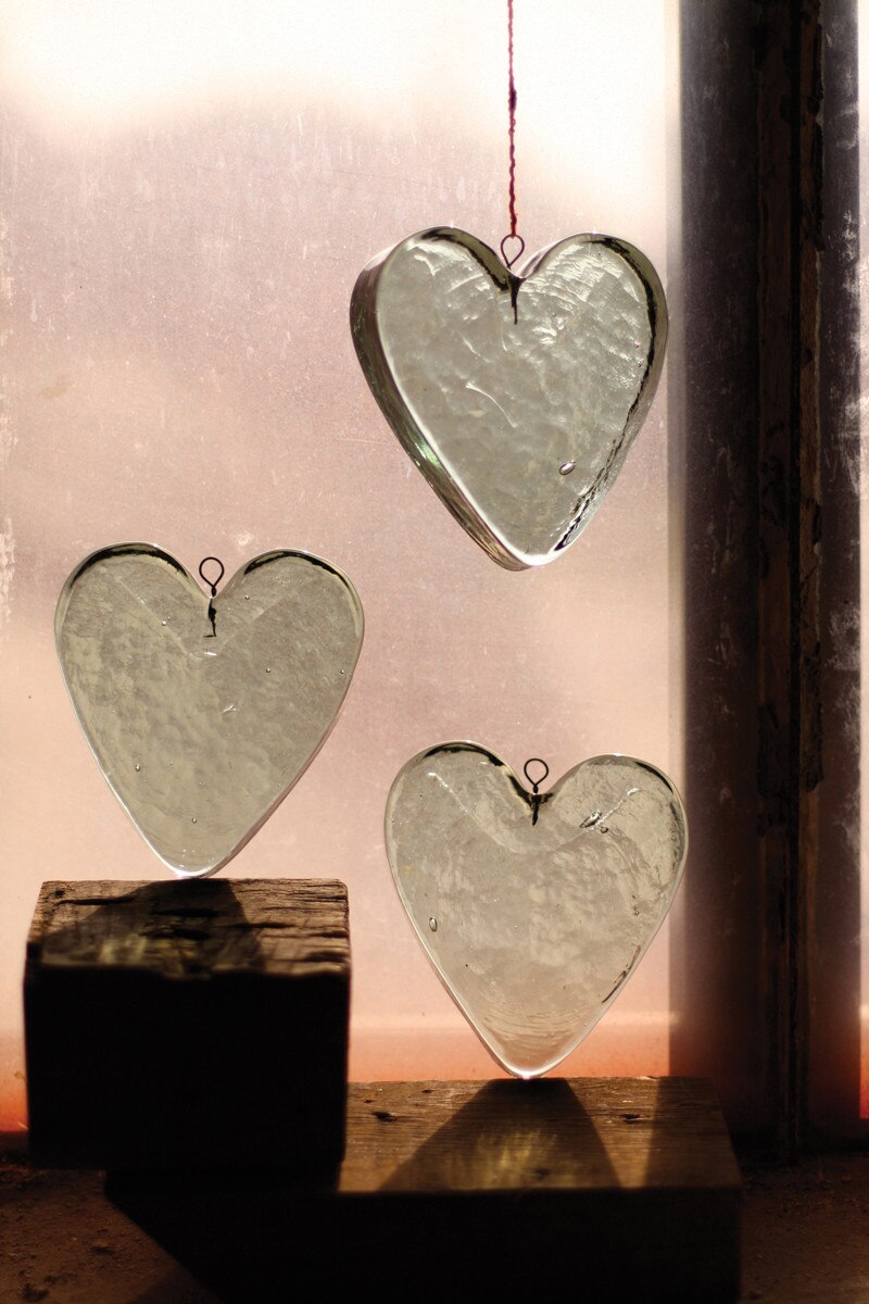 Glass Heart Suncatcher