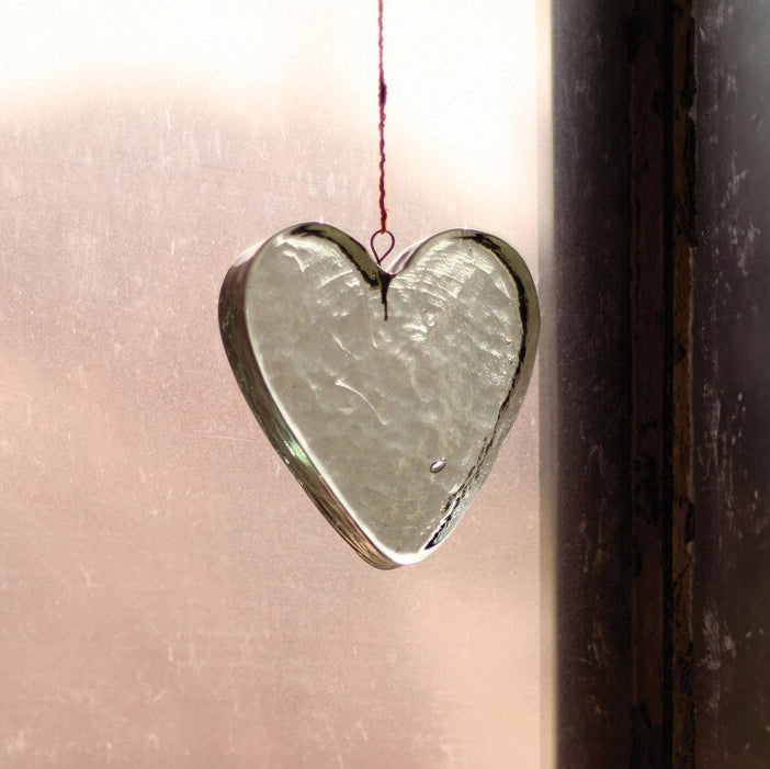 Glass Heart Suncatcher