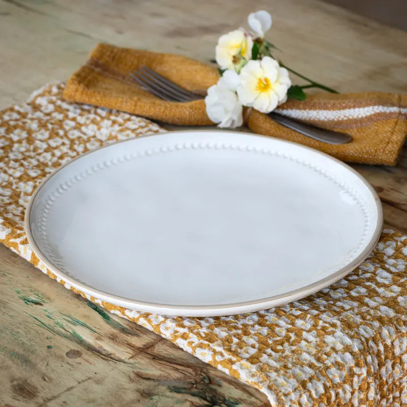 Isabella White Stoneware Dish Collection