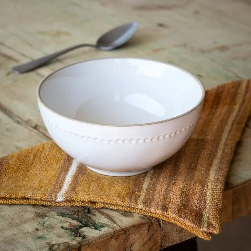 Isabella White Stoneware Dish Collection