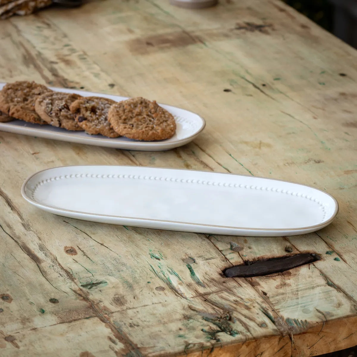 Isabella White Stoneware Dish Collection