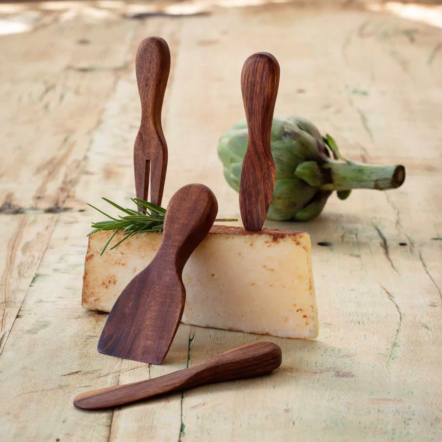 Wooden Cheese Serving Set