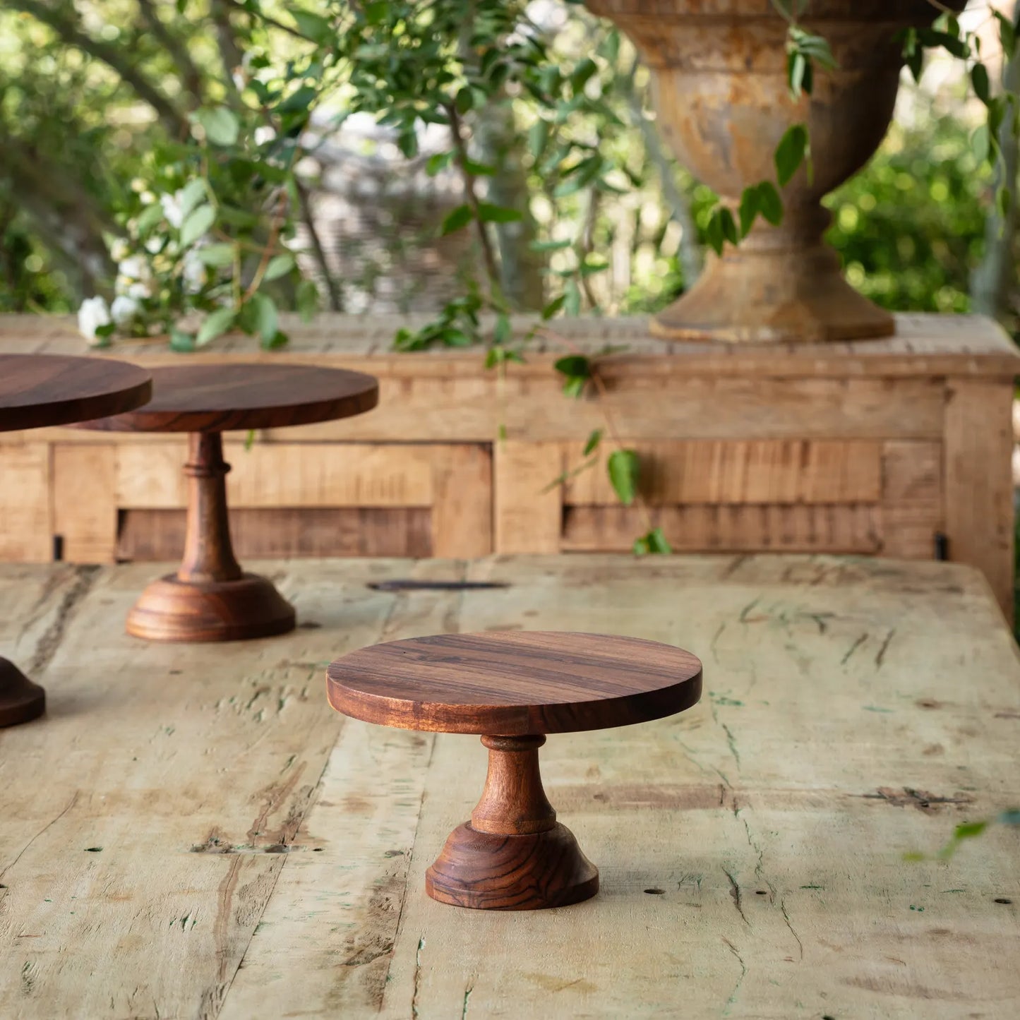 Small Wooden Cake Stand