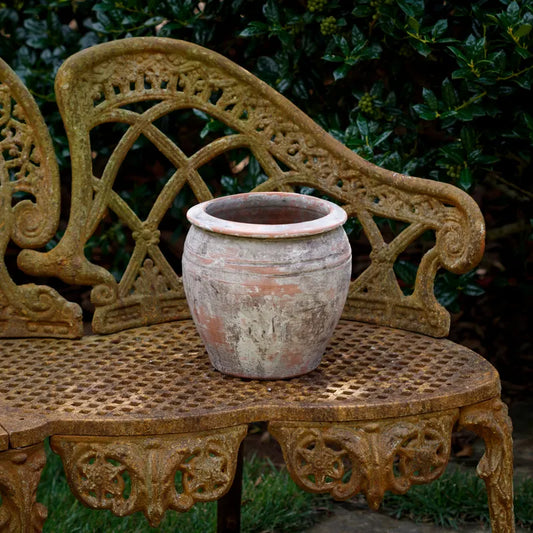 Weathered Olive Pot Small