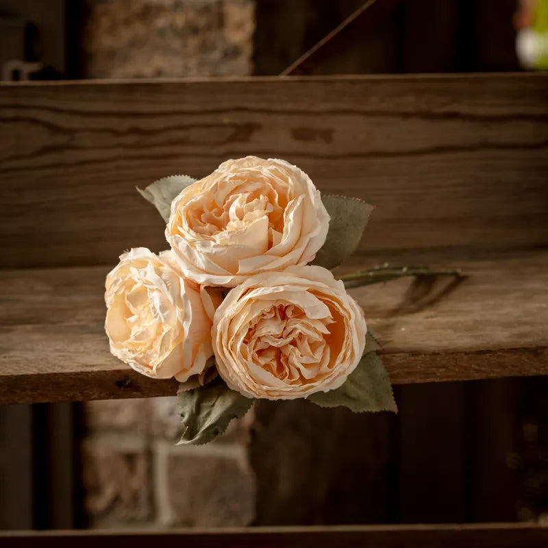 English Rose Faux Bouquet, Two Colors