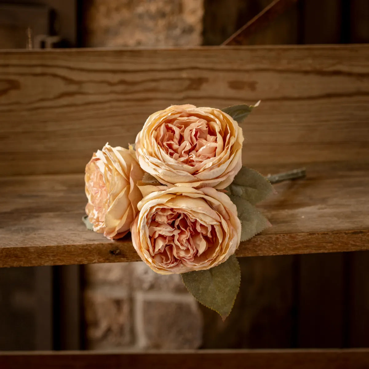 English Rose Faux Bouquet, Two Colors