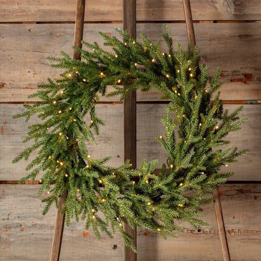 Olympia Fir 24" Pre-Lit Wreath